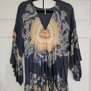Free People flowy bell sleeve top